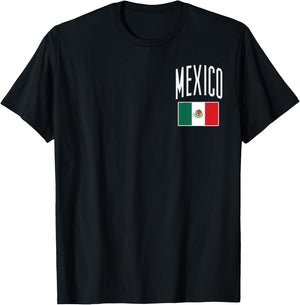 Mexico Flag Mexican Football Soccer Fan Men Women Boys Kids T-Shirt - T-Shirt | Black