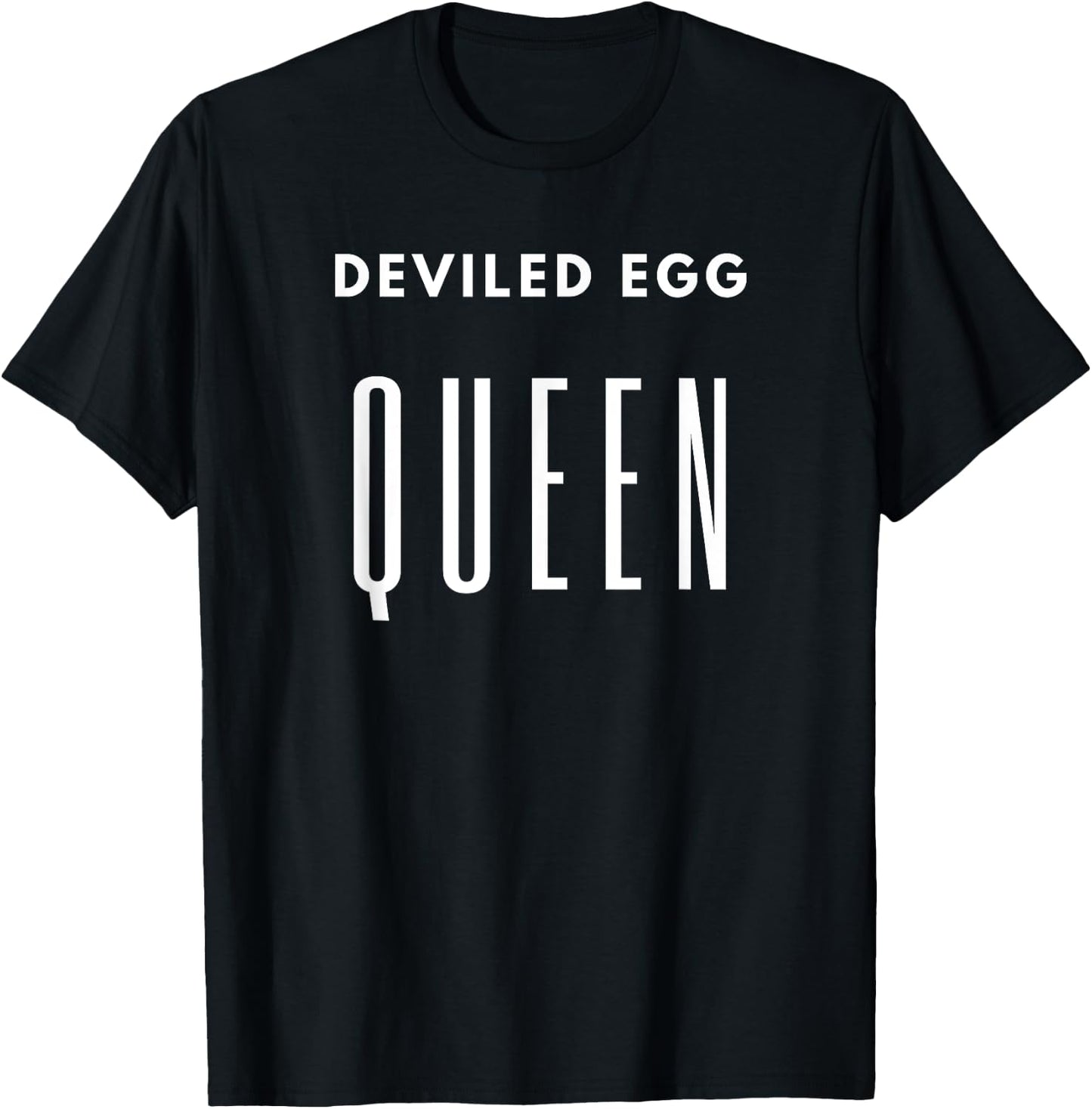Trend City Shirt Co. Deviled Egg Queen Funny -Adults Black T-Shirt - T-Shirt | Black