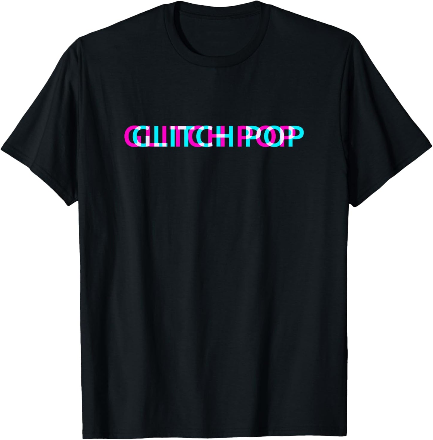 Glitch Pop Music Genre Glitch Art Festival Outfit T-Shirt - T-Shirt | Black