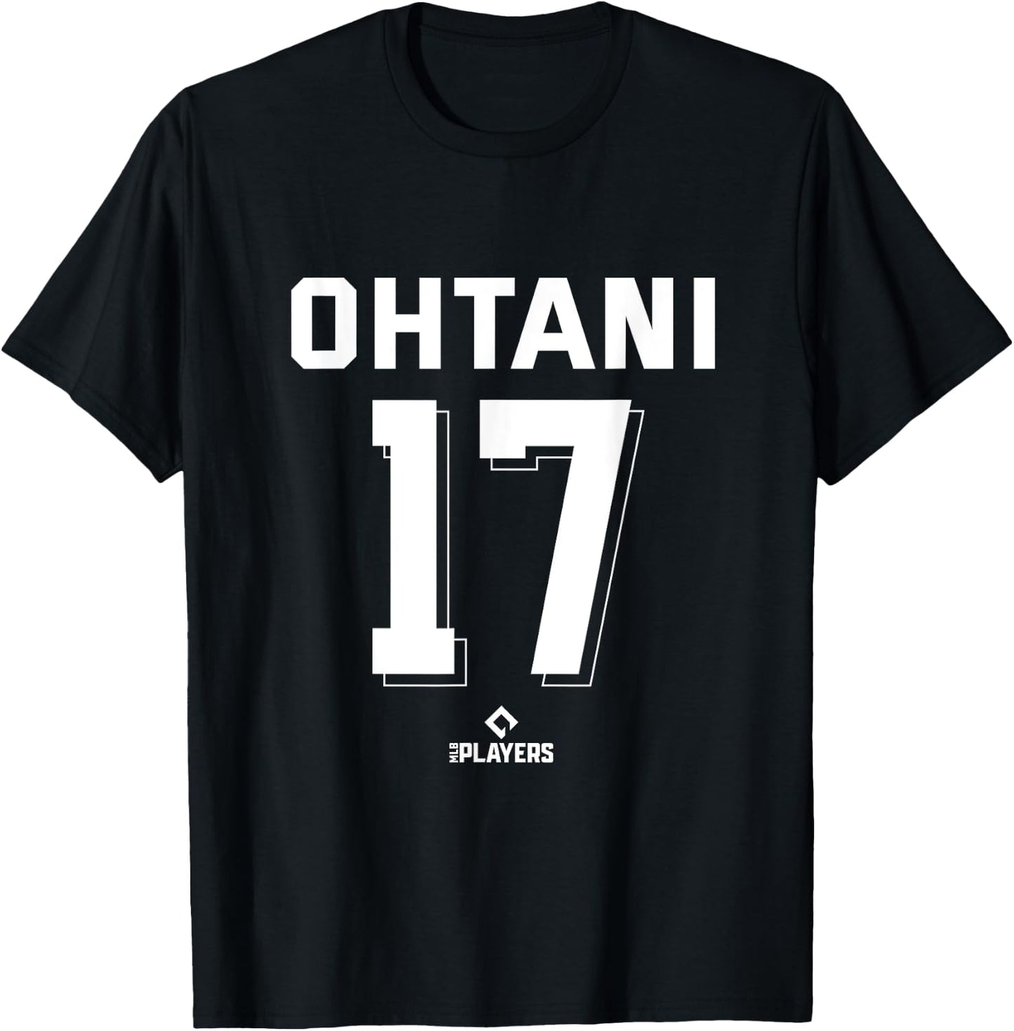 Shohei Ohtani 17 Los Angeles MLBPA Baseball Player T-Shirt - T-Shirt | Black