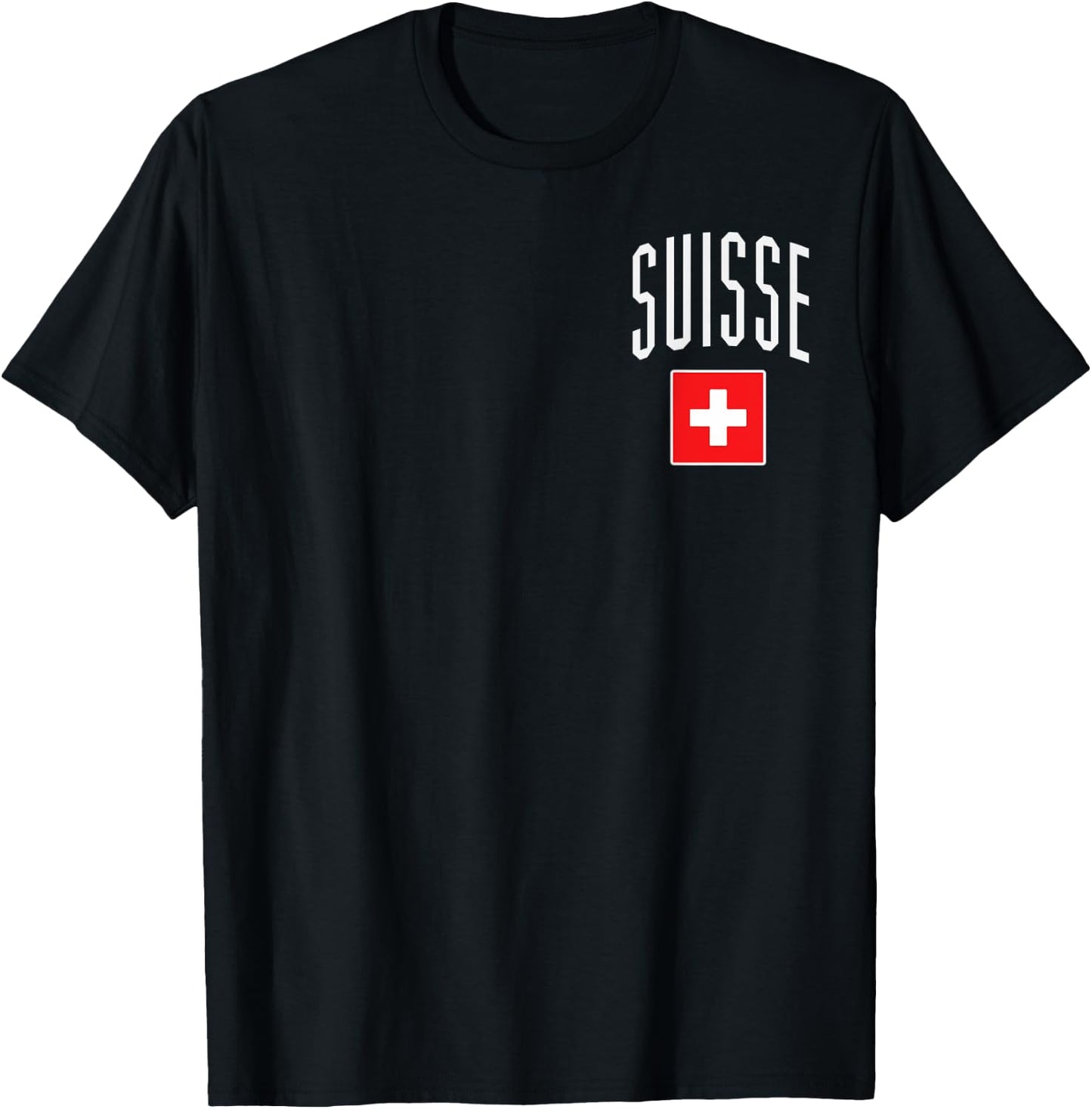 Switzerland Flag Suisse Football Soccer Fan Men Women Kids T-Shirt - T-Shirt | Black