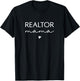 Realtor Mama Real Estate Agent Mom Valentine's Day Heart T-Shirt - T-Shirt | Black
