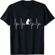 Marmot Silhouette ECG Heartbeat Animals T-Shirt - T-Shirt | Black