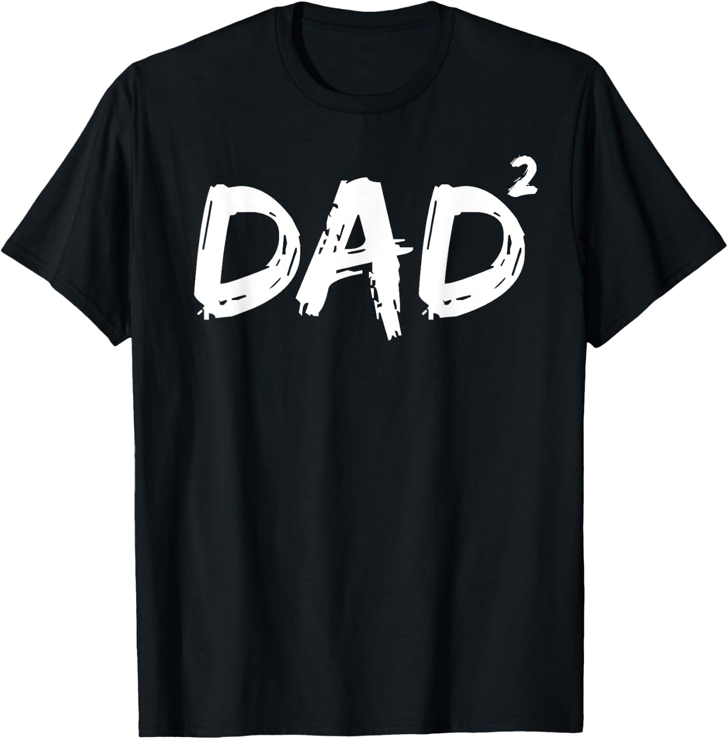 Funny Dad of Two Gift Twins Daddy Math Joke Dad Squared T-Shirt - T-Shirt | Black