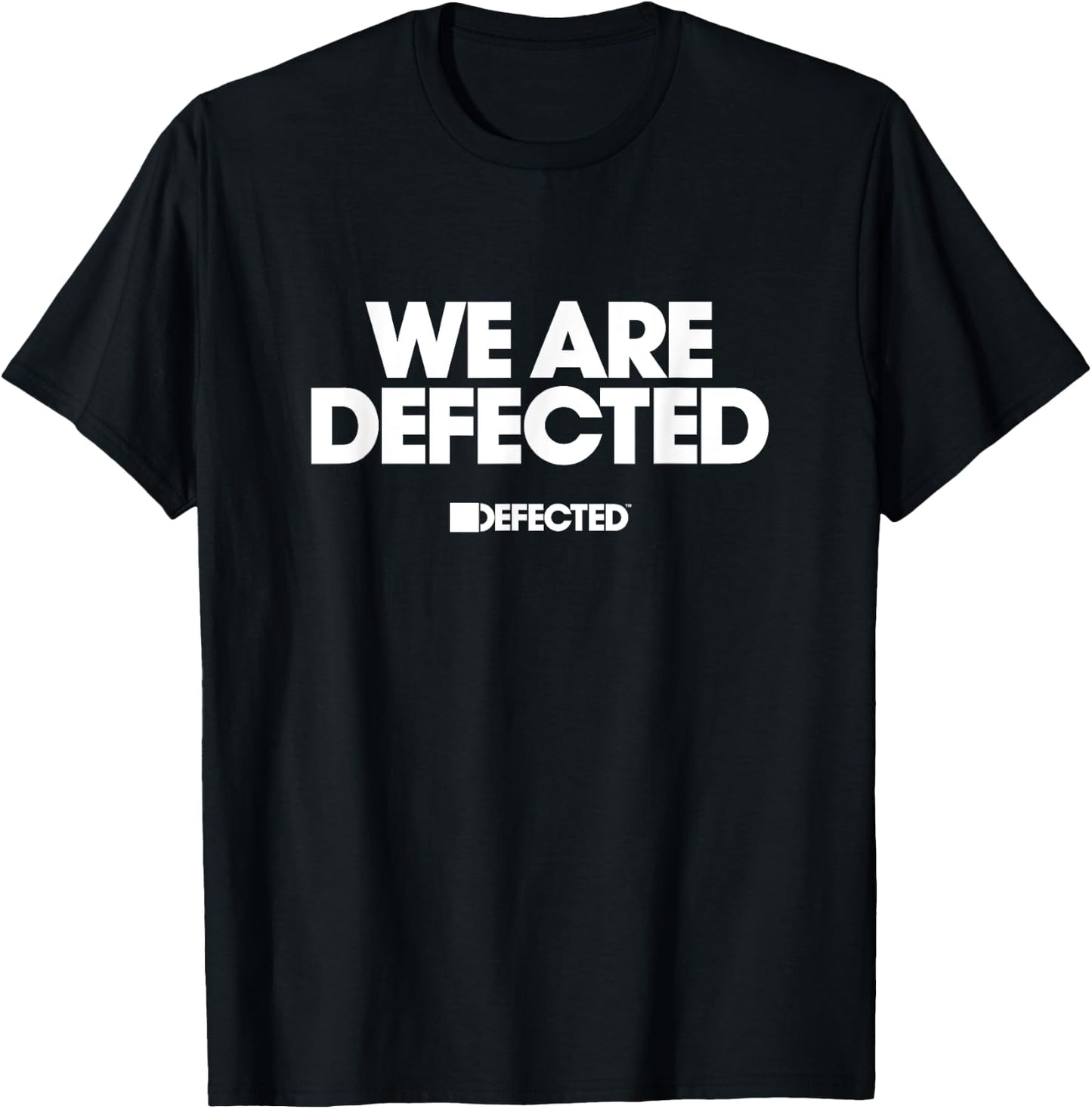 White Print We Are Defected , Black, S T-Shirt - T-Shirt | Black