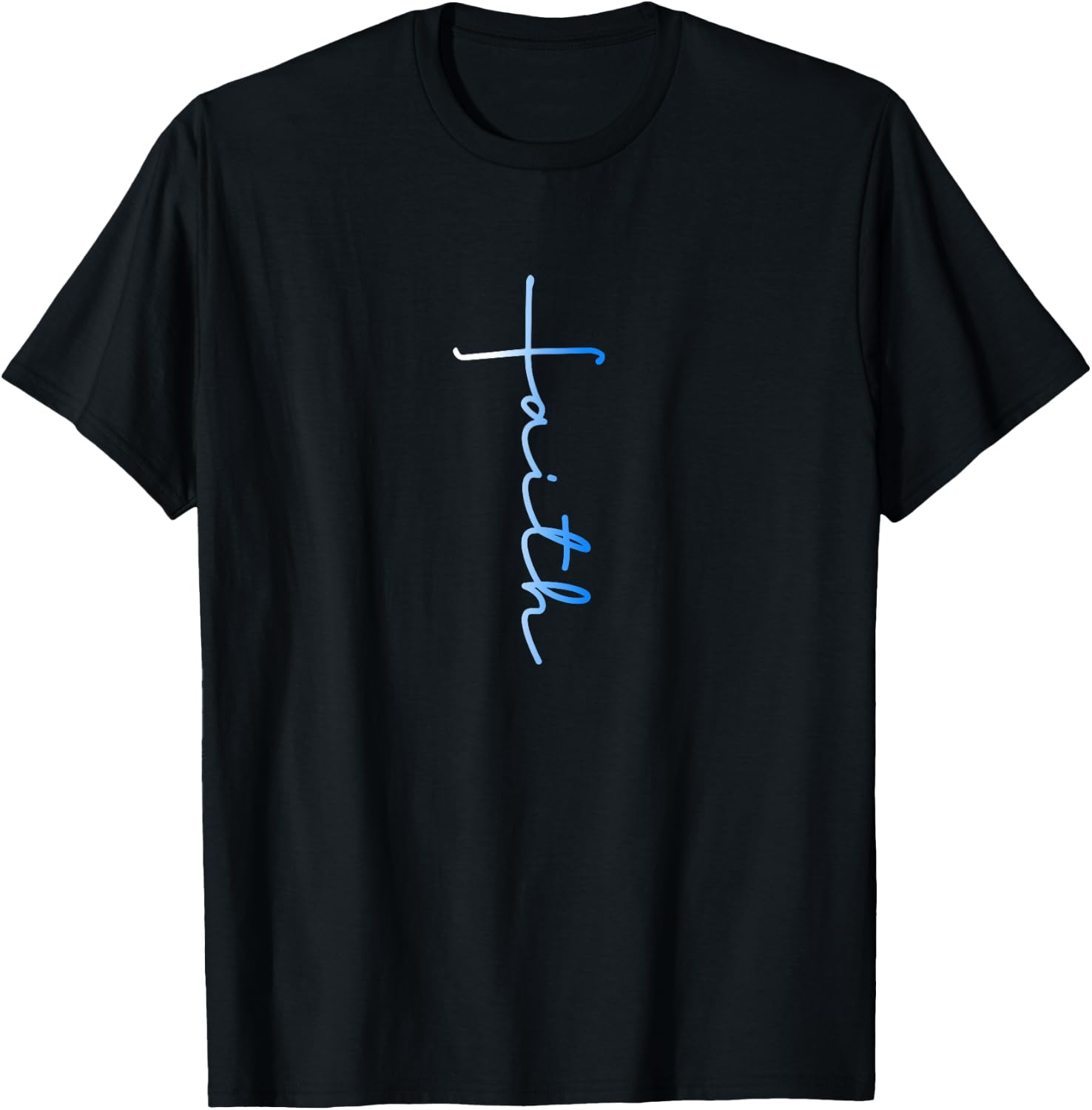 Faith Cool Spiritual Cross Graphic Novelty T-Shirt - T-Shirt | Black