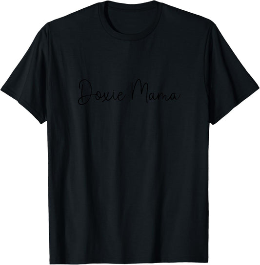 Doxie Mama Cute Dachshund Mom Weiner Dog T-Shirt - T-Shirt | Black