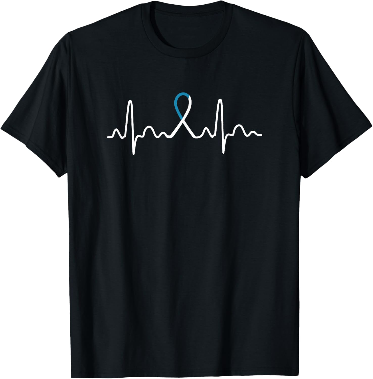 Heartbeat - Cervical Cancer Shirt Gift T-Shirt - T-Shirt | Black