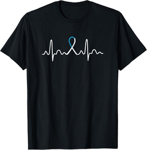 Heartbeat - Cervical Cancer Shirt Gift T-Shirt - T-Shirt | Black