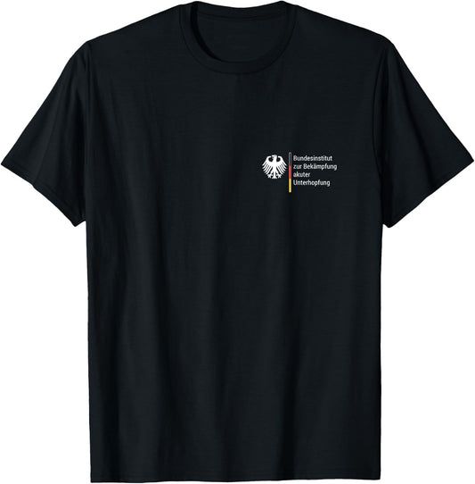 German Federal Institute for Combating Acute Underhopfung Beer Drinker , black T-Shirt - T-Shirt | Black