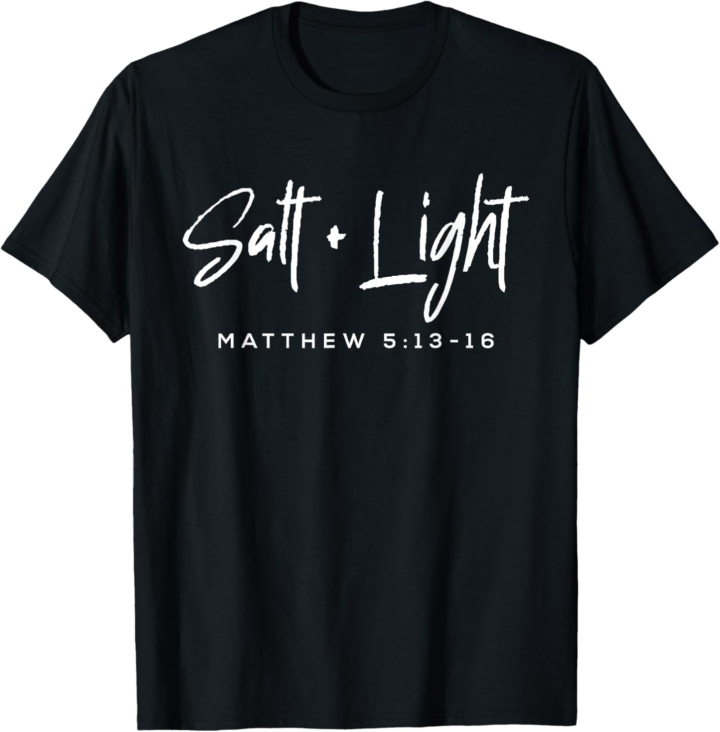 Salt Light Christmas Matthew 5 13-16 Bible Christian T-Shirt - T-Shirt | Black
