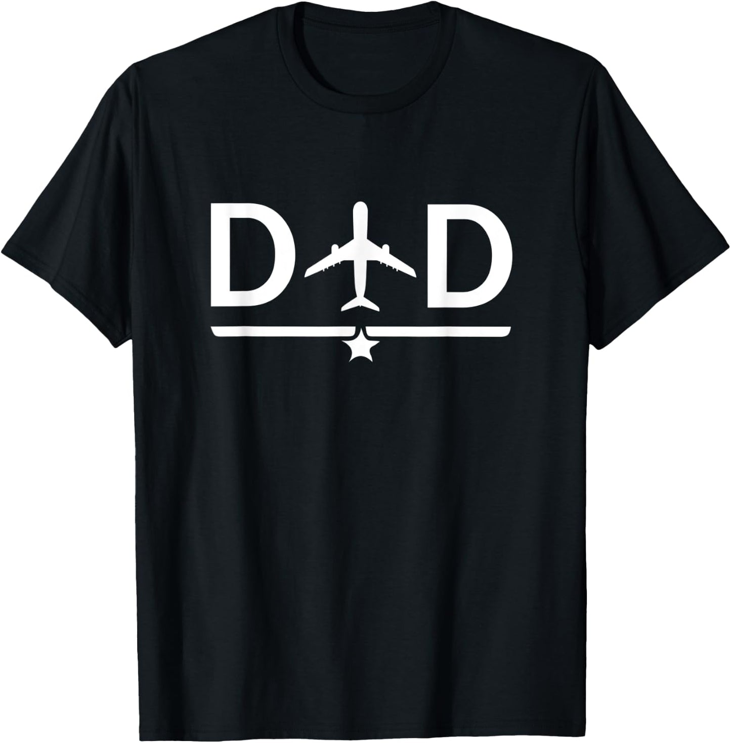 Pilot Dad Fathers Day Plane T-Shirt - T-Shirt | Black