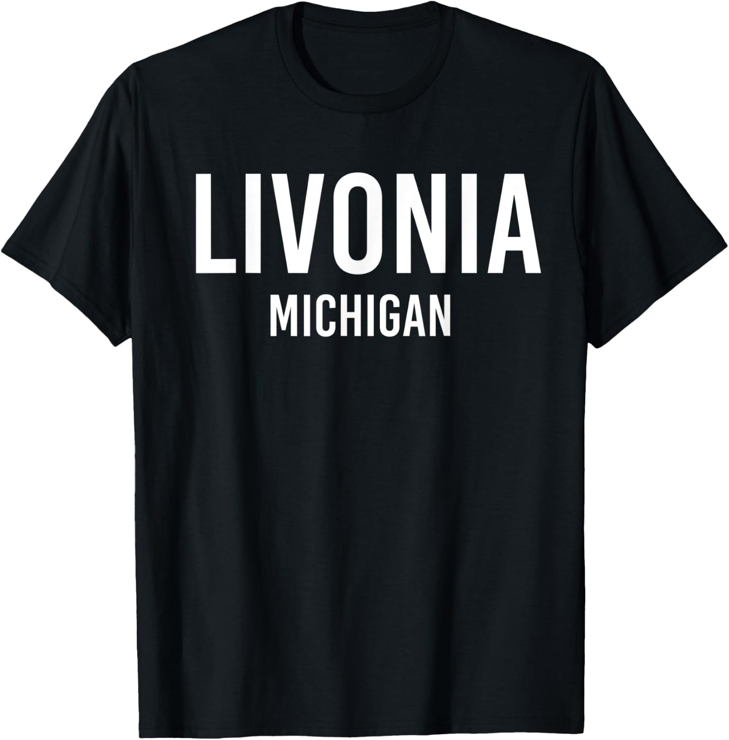 LIVONIA MICHIGAN MI USA Patriotic Vintage Sports Women Kids Men T-Shirt - T-Shirt | Black