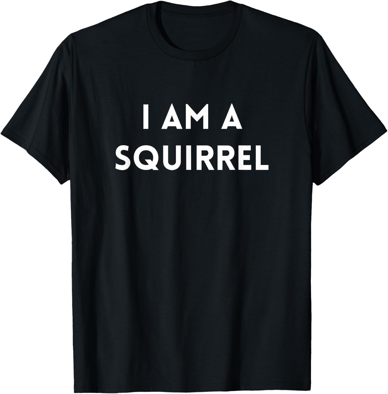 I Am A Squirrel Costume Halloween Lazy Easy T-Shirt - T-Shirt | Black