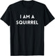 I Am A Squirrel Costume Halloween Lazy Easy T-Shirt - T-Shirt | Black