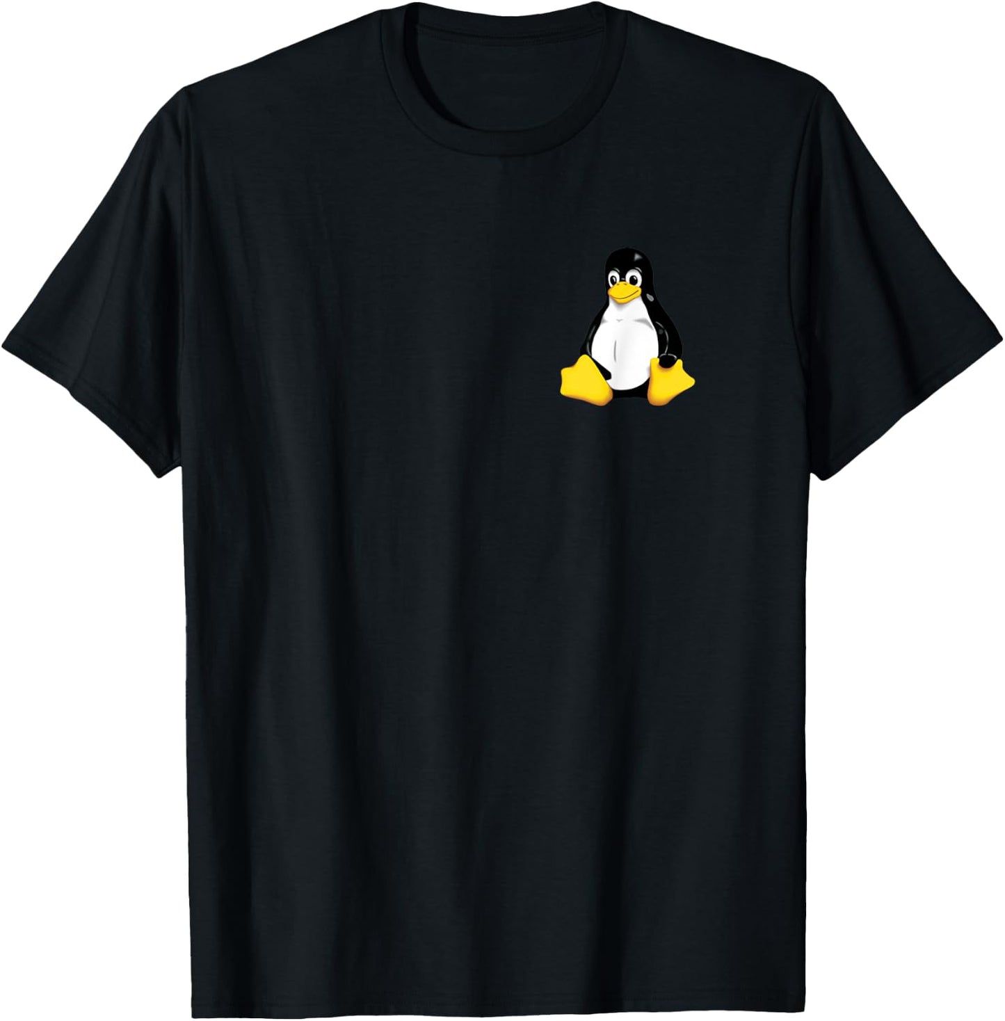 Linux t shirt penguin tux simple clean logo. T-Shirt - T-Shirt | Black