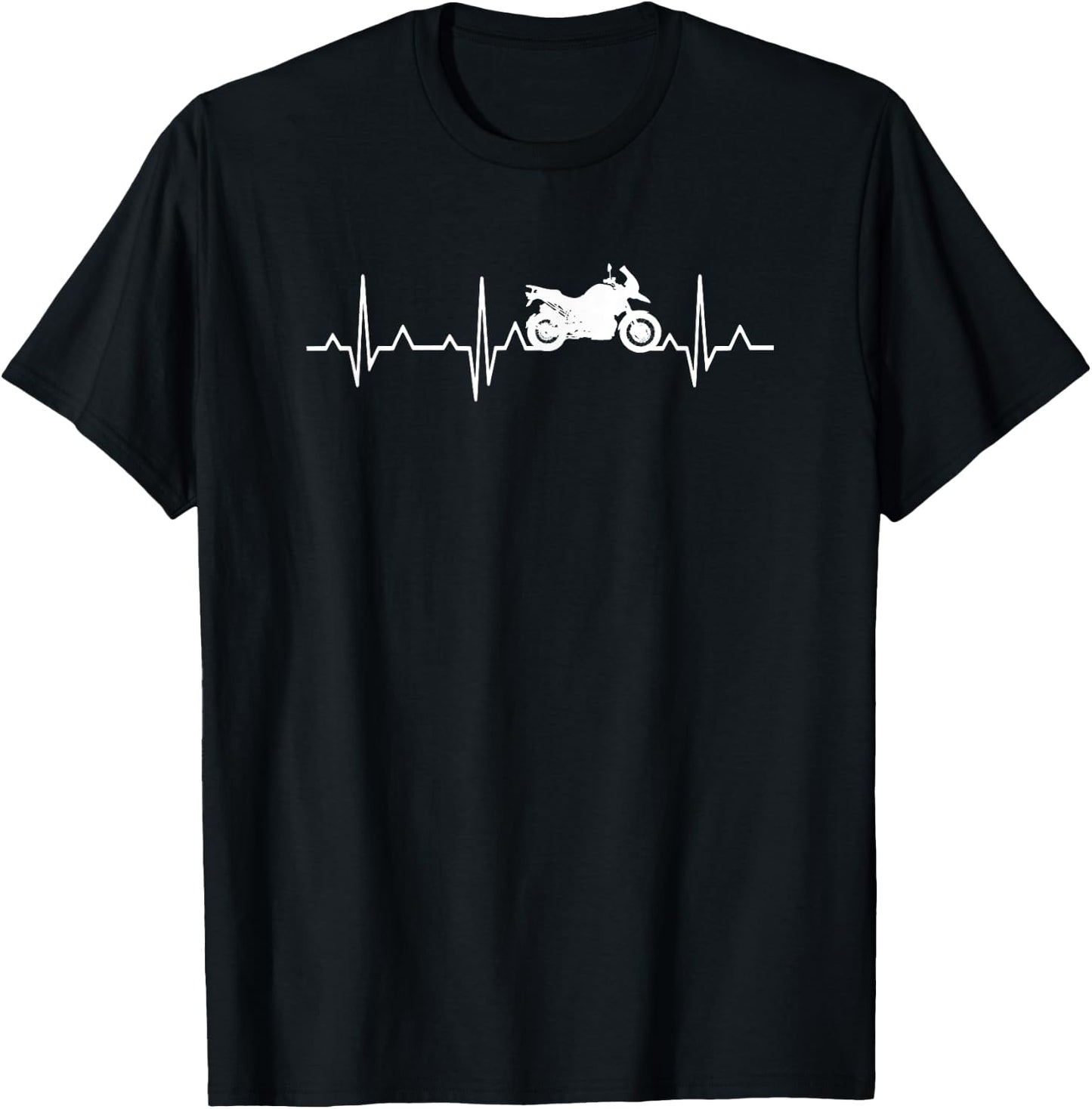Motorrad Herzschlag Motorradfahrer T-Shirt - T-Shirt | Black