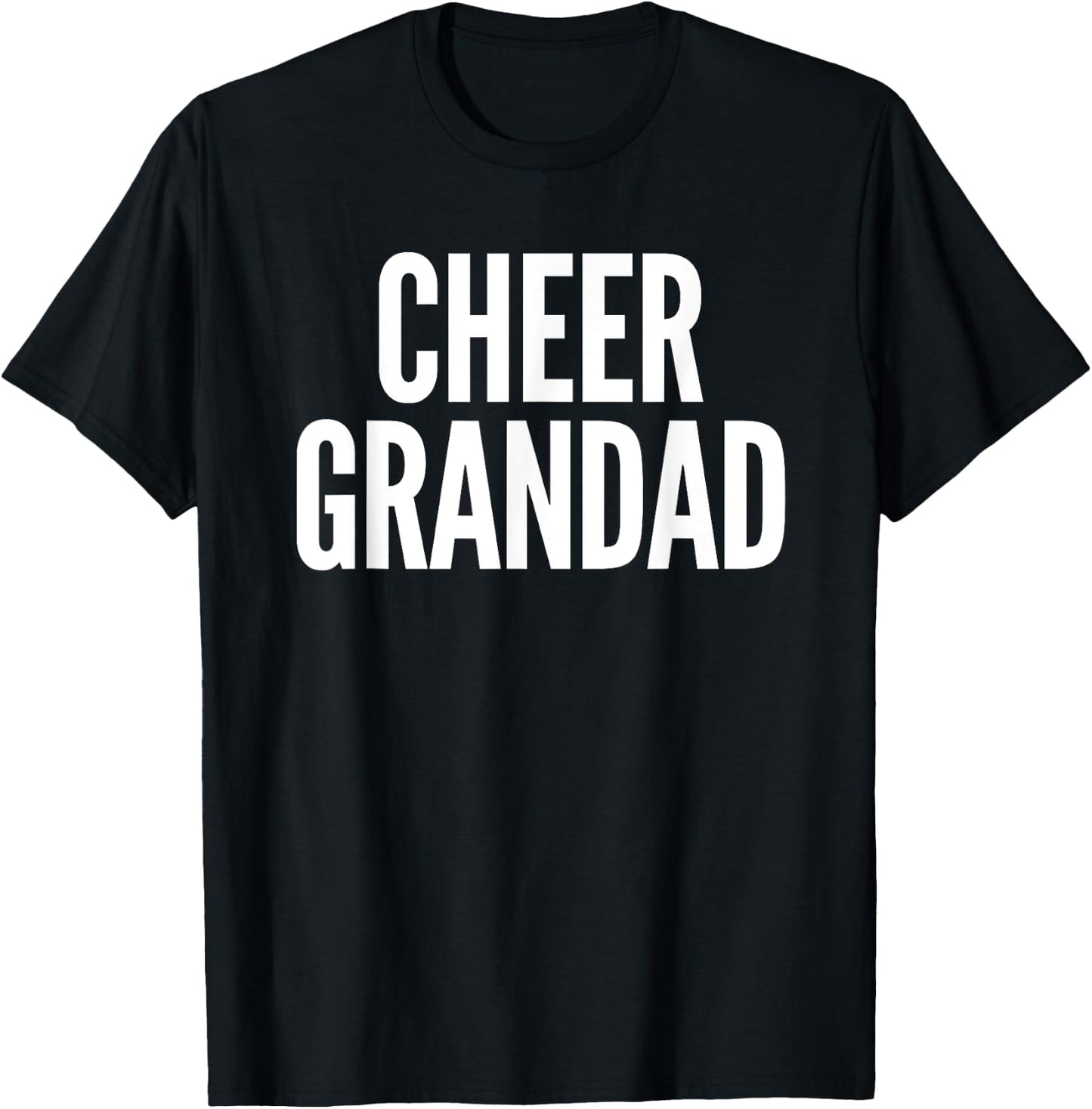 Cheer Grandad Cheerleader Grandpa T-Shirt - T-Shirt | Black
