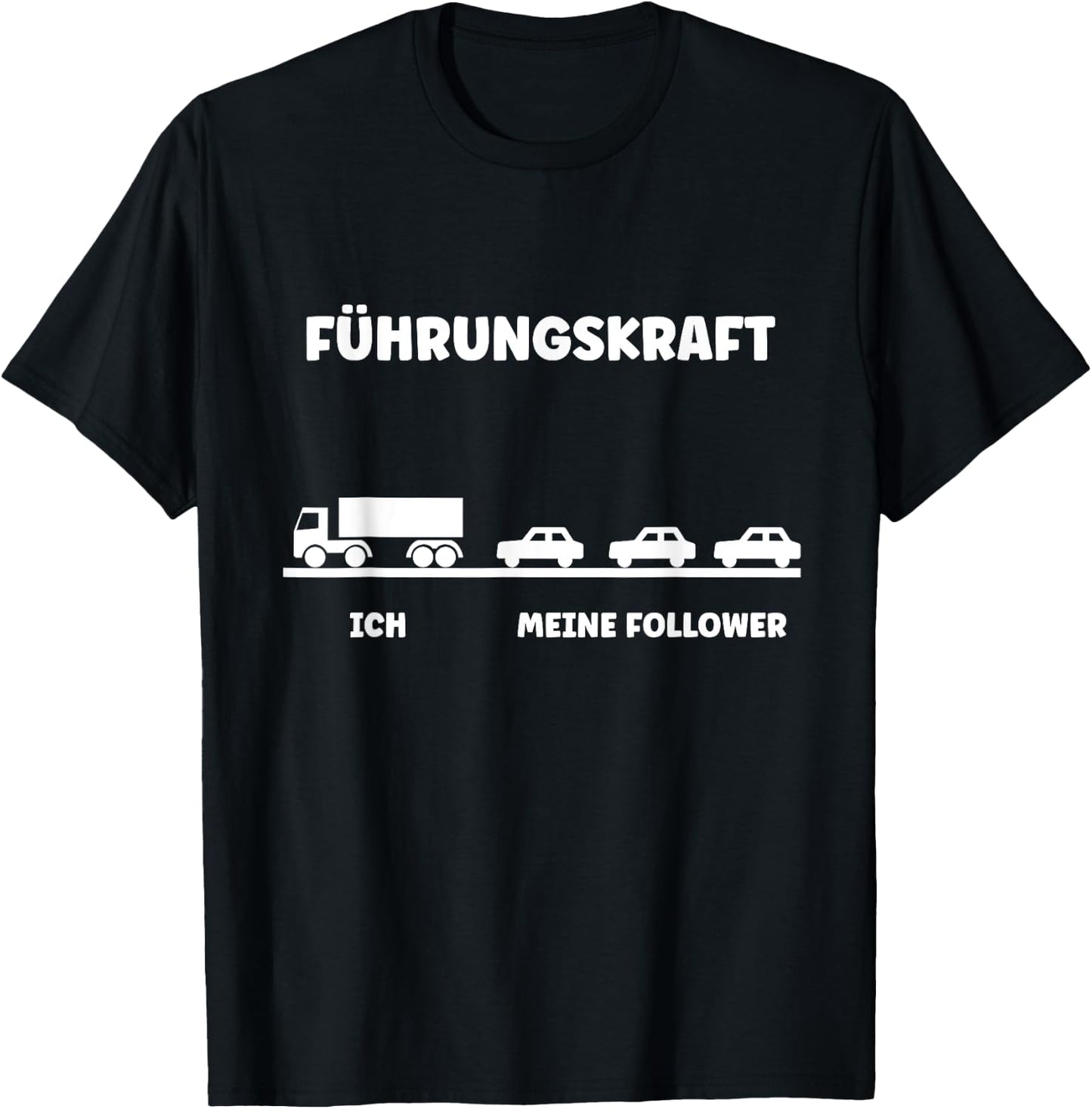 with German Text "Ich Meine Follower", black T-Shirt - T-Shirt | Black
