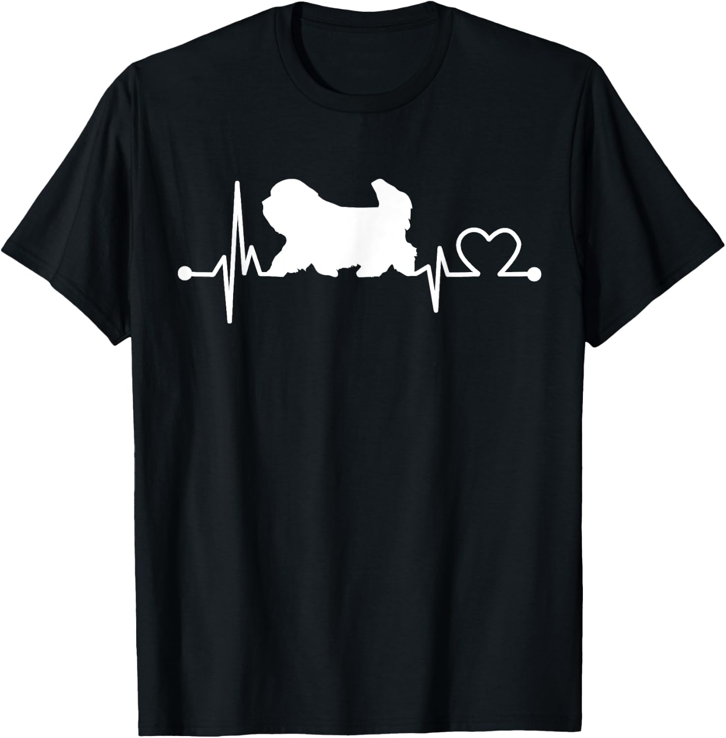Coton De Tulear Heartbeat Funny Dog Pet Gift Kid/Women/Men T-Shirt - T-Shirt | Black