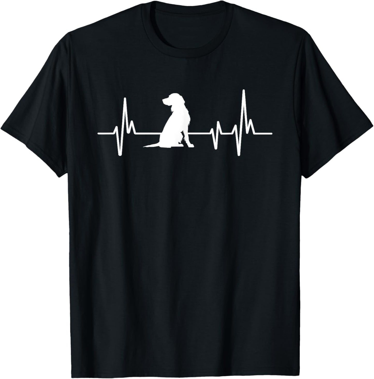 Heartbeat Herzschlag Design Kleiner Münsterländer Hund T-Shirt - T-Shirt | Black