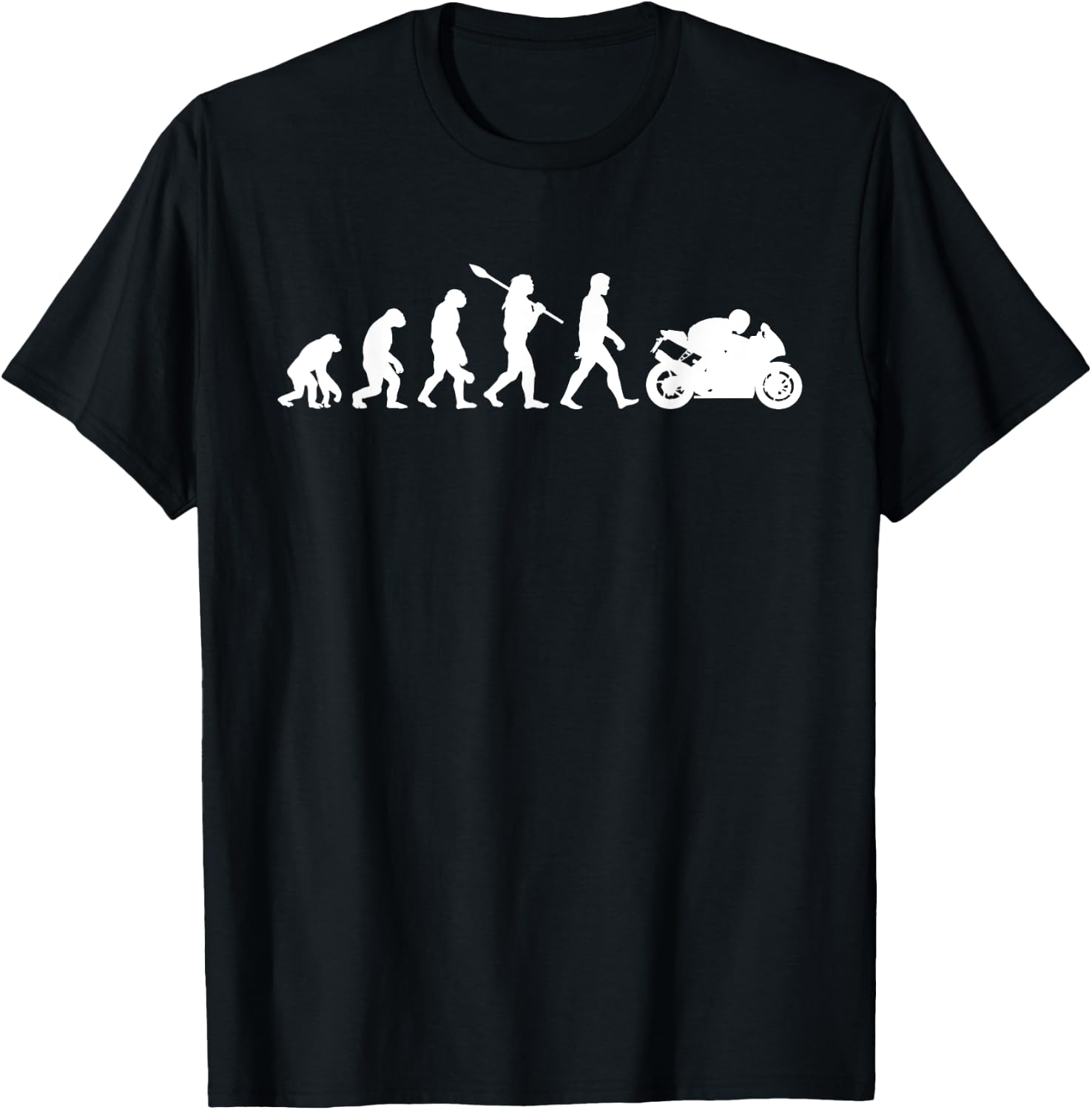 Motorcycle Evolution Cool Design For Motorcyclist And Biker T-Shirt - T-Shirt | Black