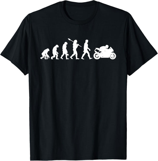 Motorcycle Evolution Cool Design For Motorcyclist And Biker T-Shirt - T-Shirt | Black