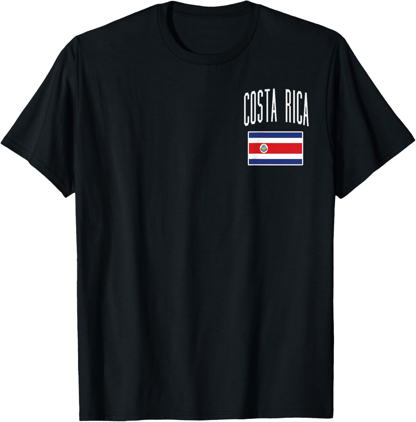 Costa Rica Rican Flag Football Soccer Fan Men Women Kids T-Shirt - T-Shirt | Black