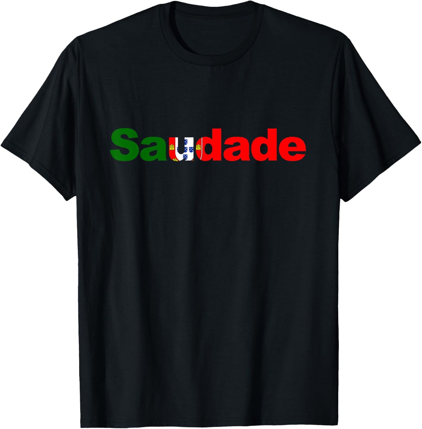 Saudade Portuguese Word Portugal T-Shirt - T-Shirt | Black