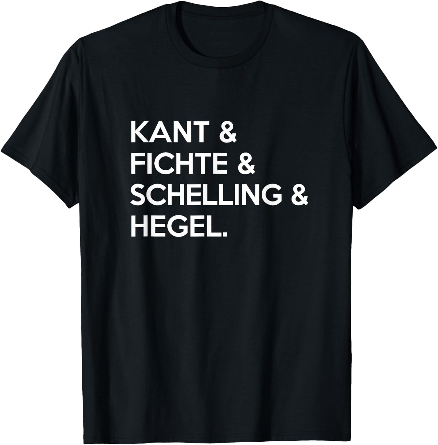 German Idealism philosophy Kant & Hegel Philosopher T-Shirt - T-Shirt | Black