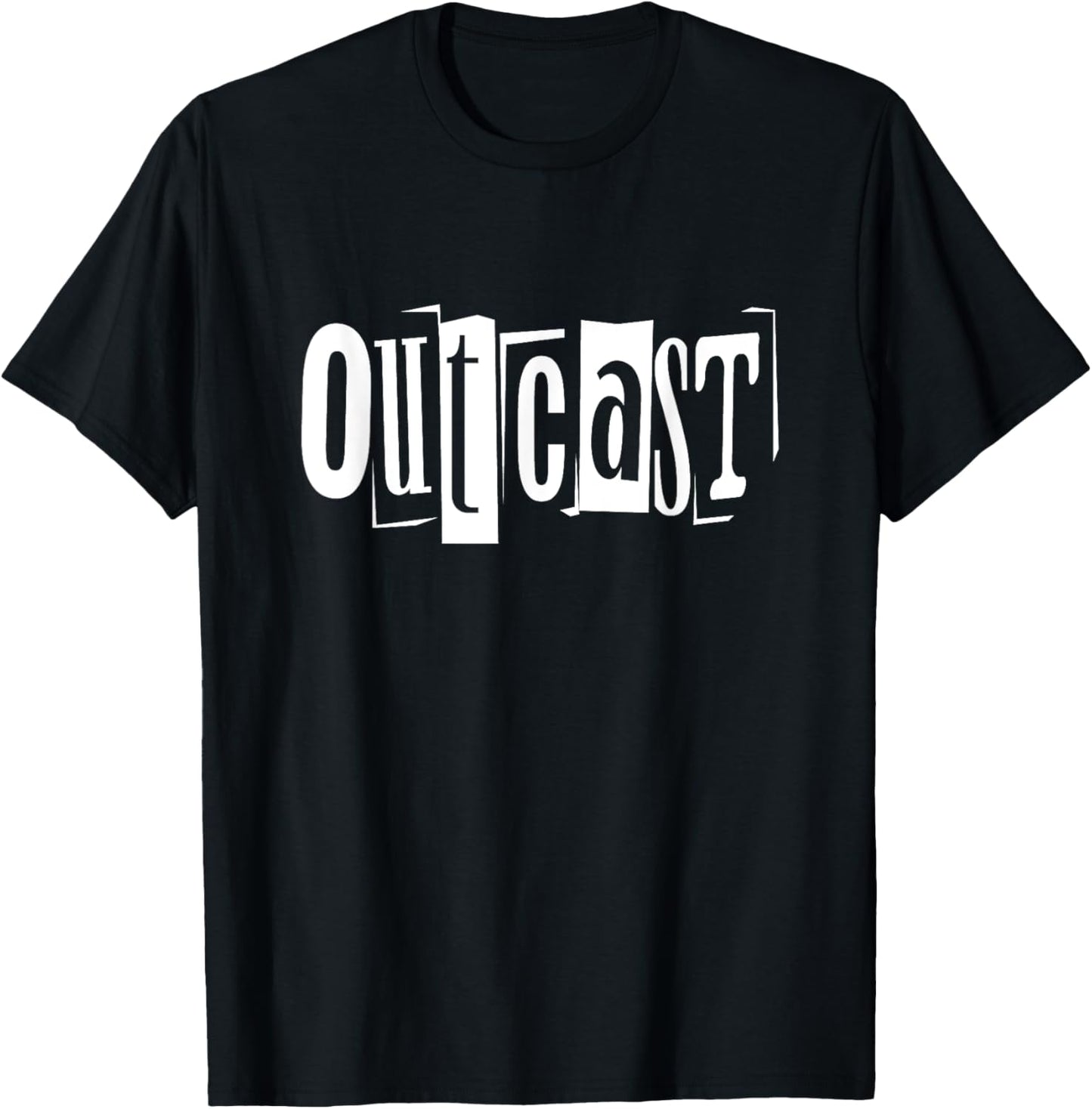 Outcast Graffiti Streetwear Cool Retro Grunge T-Shirt - T-Shirt | Black