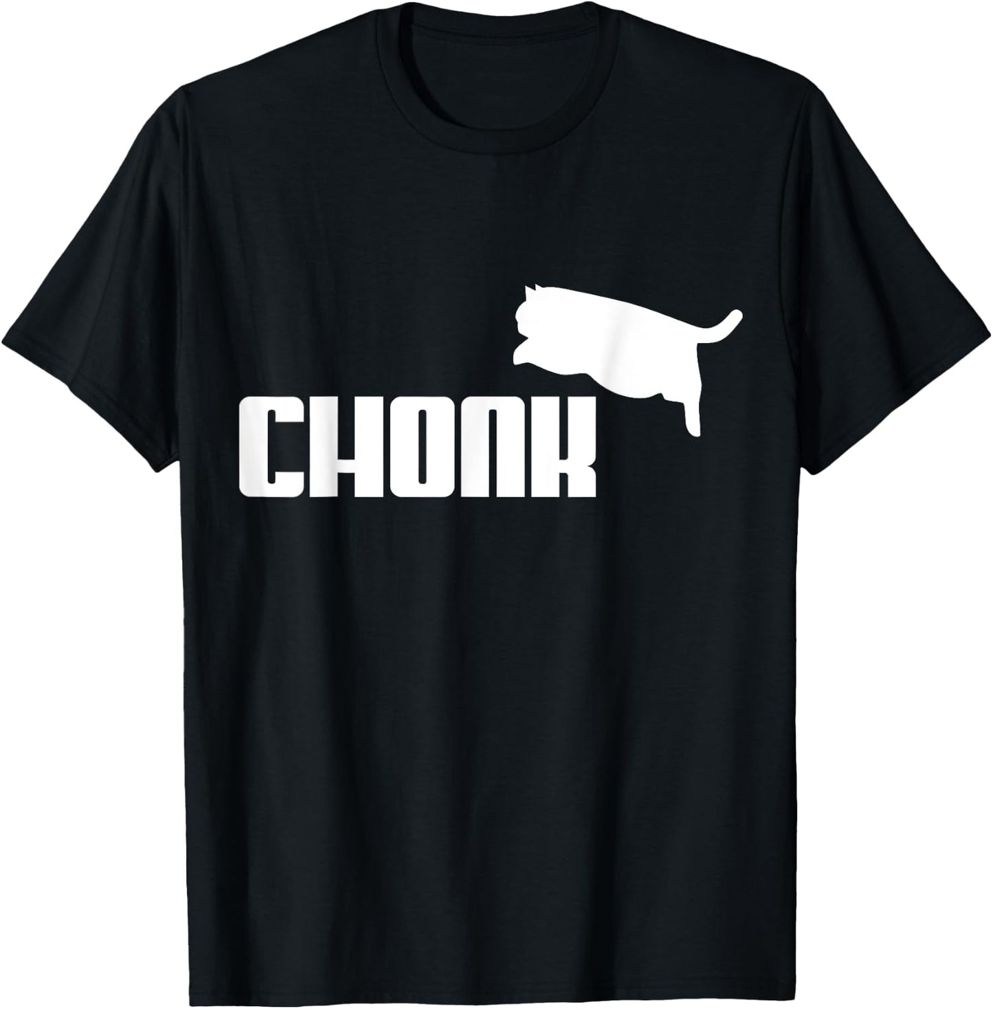Chonk Cat Meme Funny T-Shirt - T-Shirt | Black