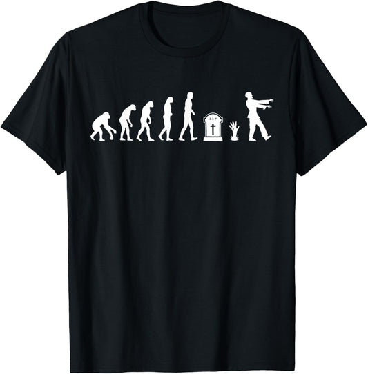 Zombie Evolution Shirt - Funny Zombie Halloween Gift T-Shirt - T-Shirt | Black