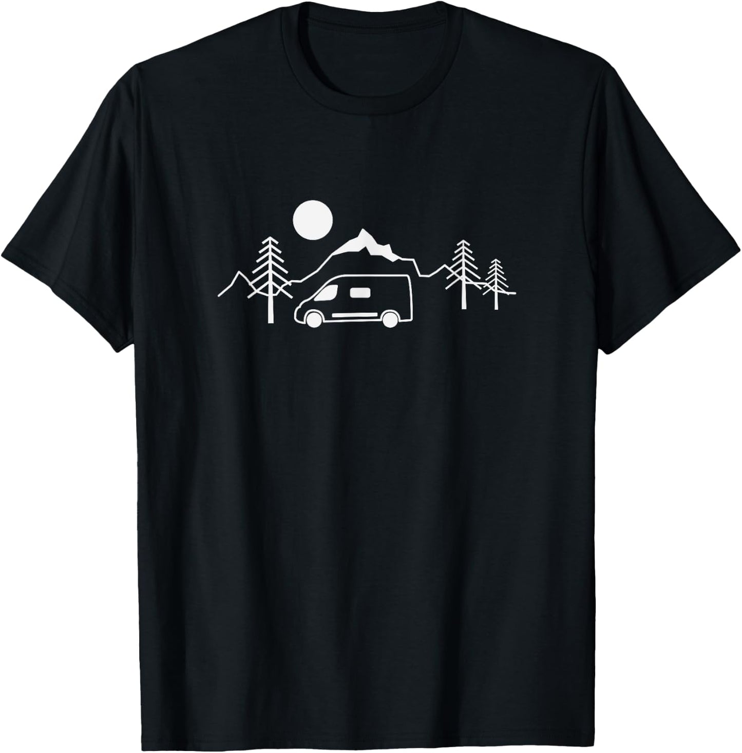 Travel with a Van In the Mountains T-Shirt - T-Shirt | Black