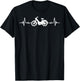 moped mob mobeur moped heartbeat humour , Black, S T-Shirt - T-Shirt | Black