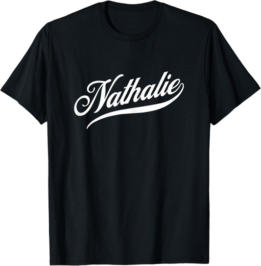 Women's Girls Funny Gift Humour Name for Nathalie T-Shirt - T-Shirt | Black