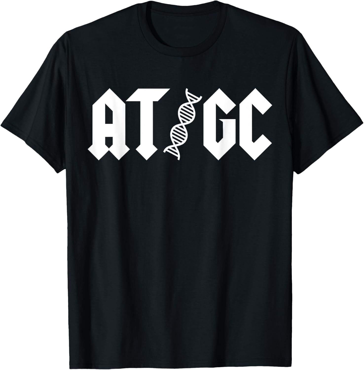 AT GC Biology DNA Strand Double Helix Teacher Student T-Shirt - T-Shirt | Black