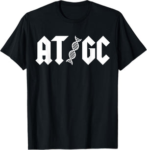 AT GC Biology DNA Strand Double Helix Teacher Student T-Shirt - T-Shirt | Black