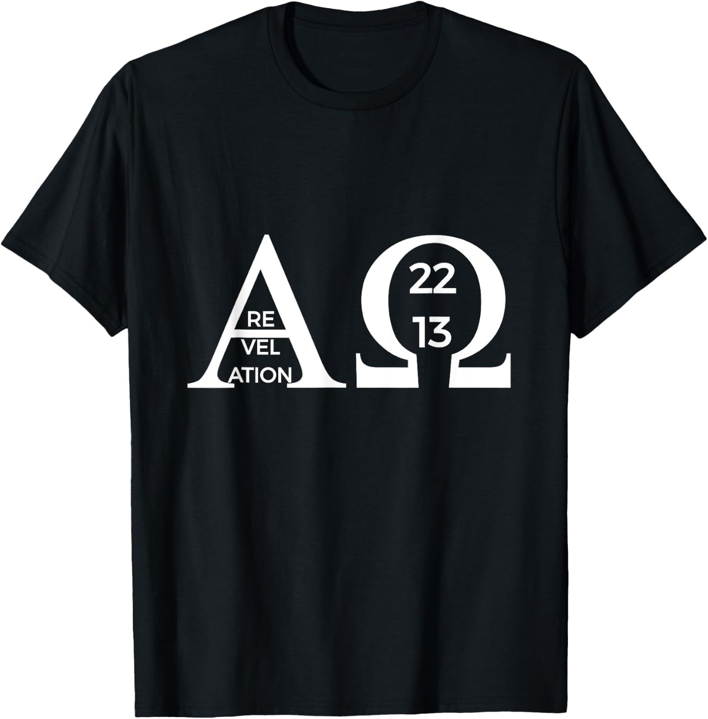 Revelation 22:13 Alpha Omega Bible Christian Shirt T-Shirt - T-Shirt | Black