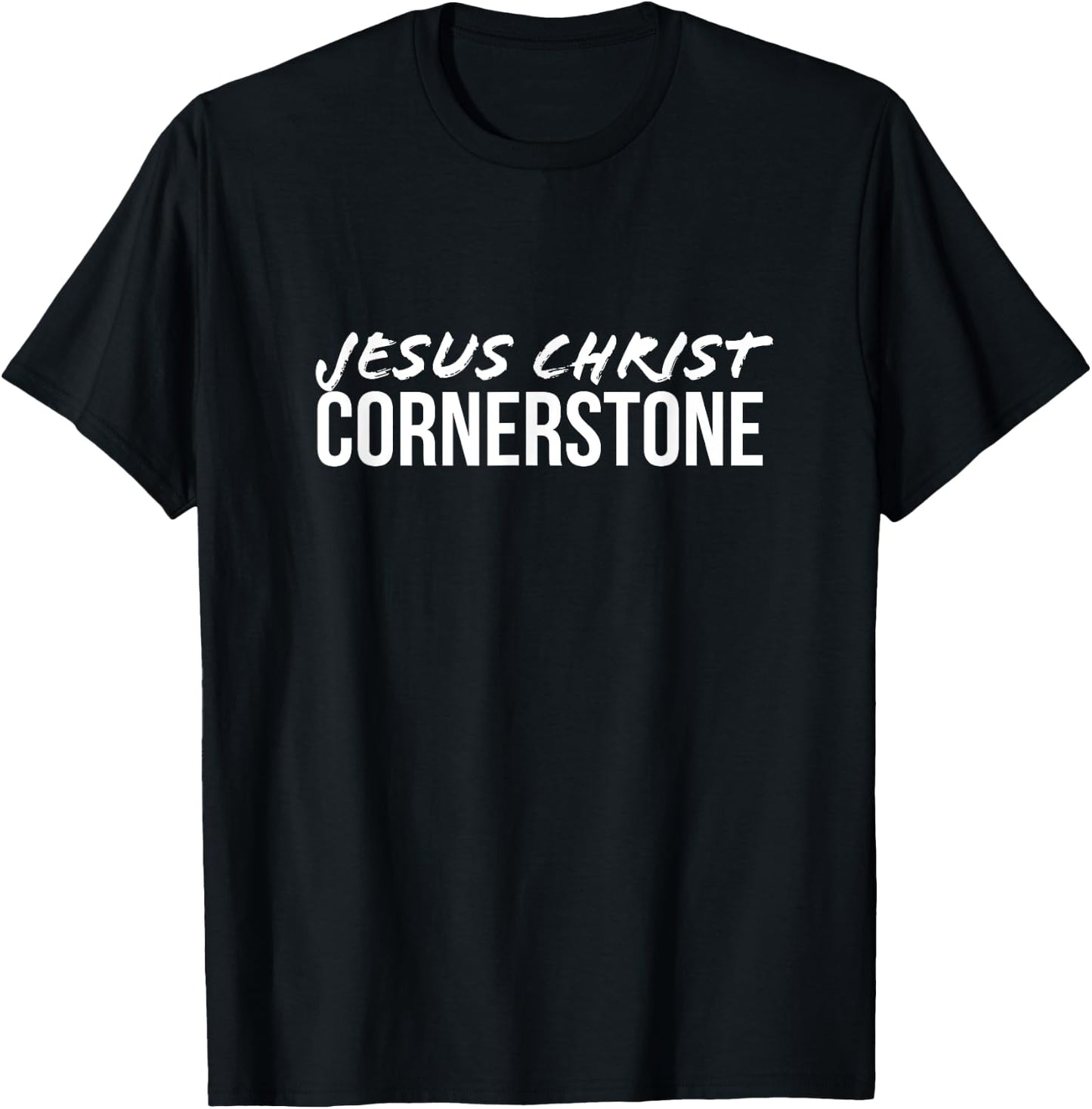Jesus Christ Cornerstone T-Shirt - T-Shirt | Black