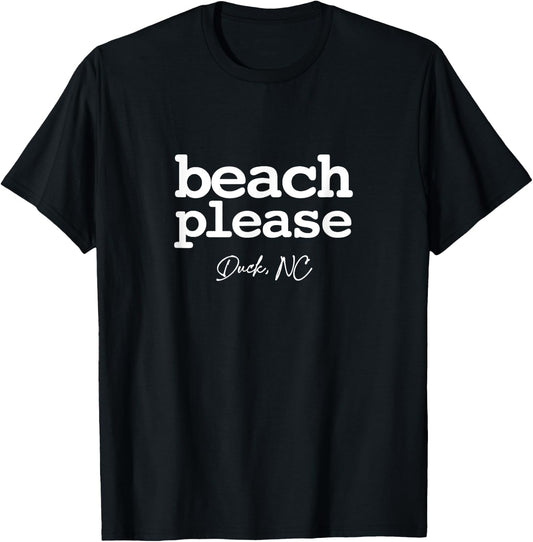 Duck North Carolina NC Beach Please Simple Graphic Women Kids T-Shirt - T-Shirt | Black