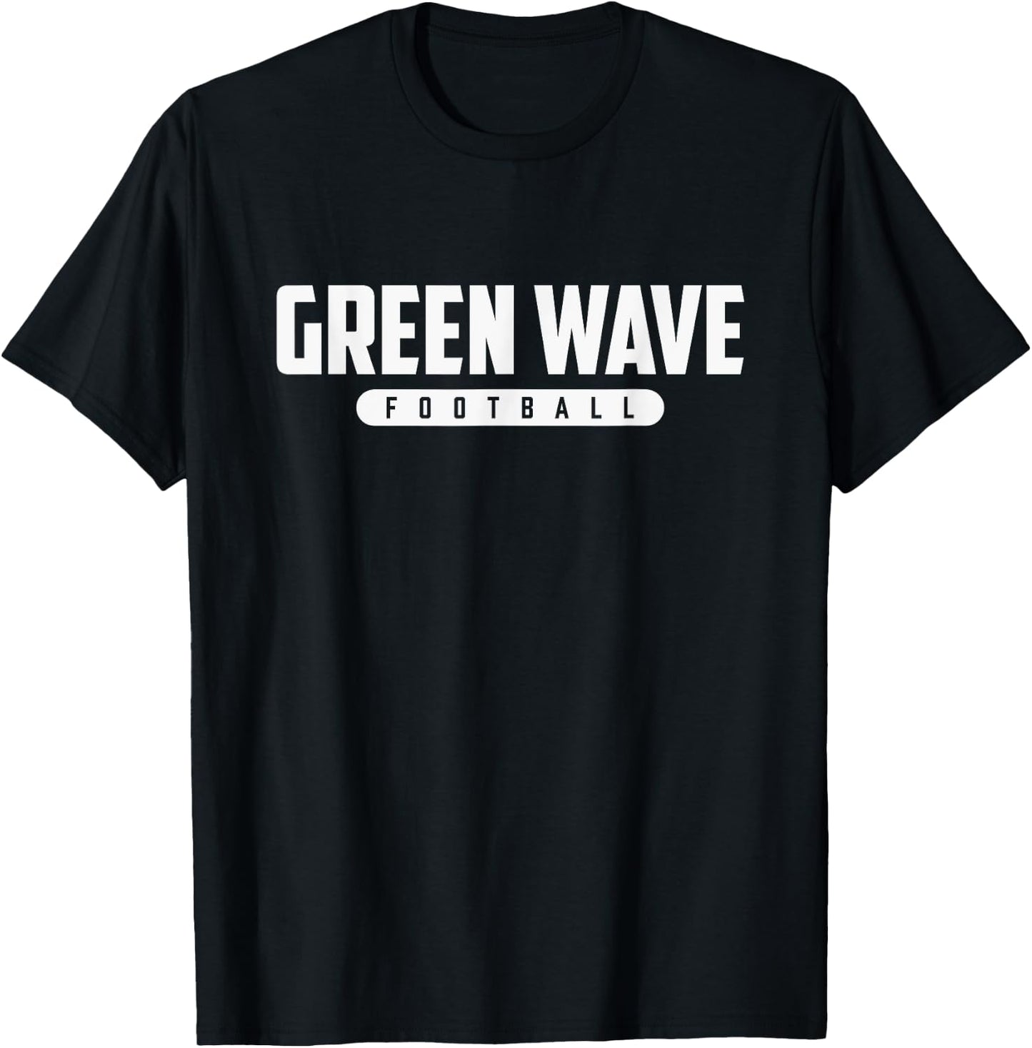 West Point Green Wave Football T-Shirt - T-Shirt | Black