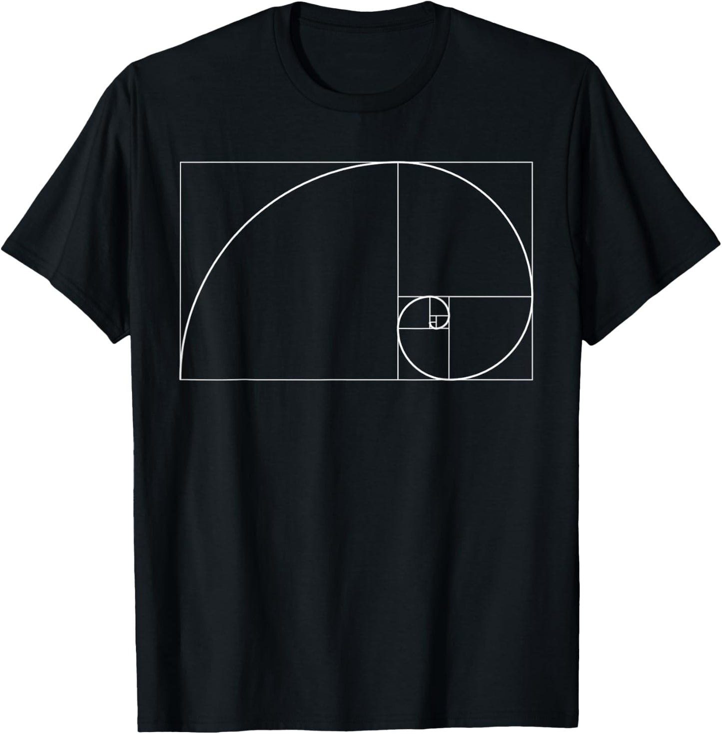 Fibonacci Sequence Golden Ratio Rule T-Shirt - T-Shirt | Black