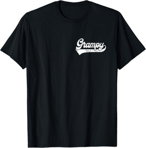 Grampy Vintage Retro Father's Day for Papa Grandpa T-Shirt - T-Shirt | Black