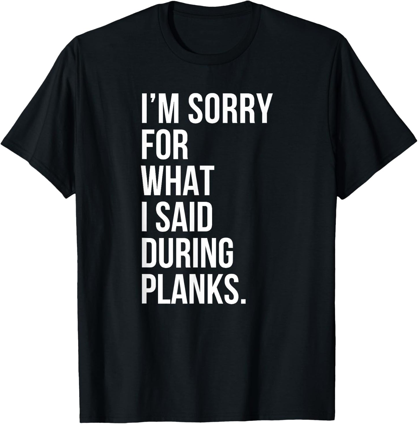 Planks Funny Planking Gym Fitness Workout T-Shirt - T-Shirt | Black