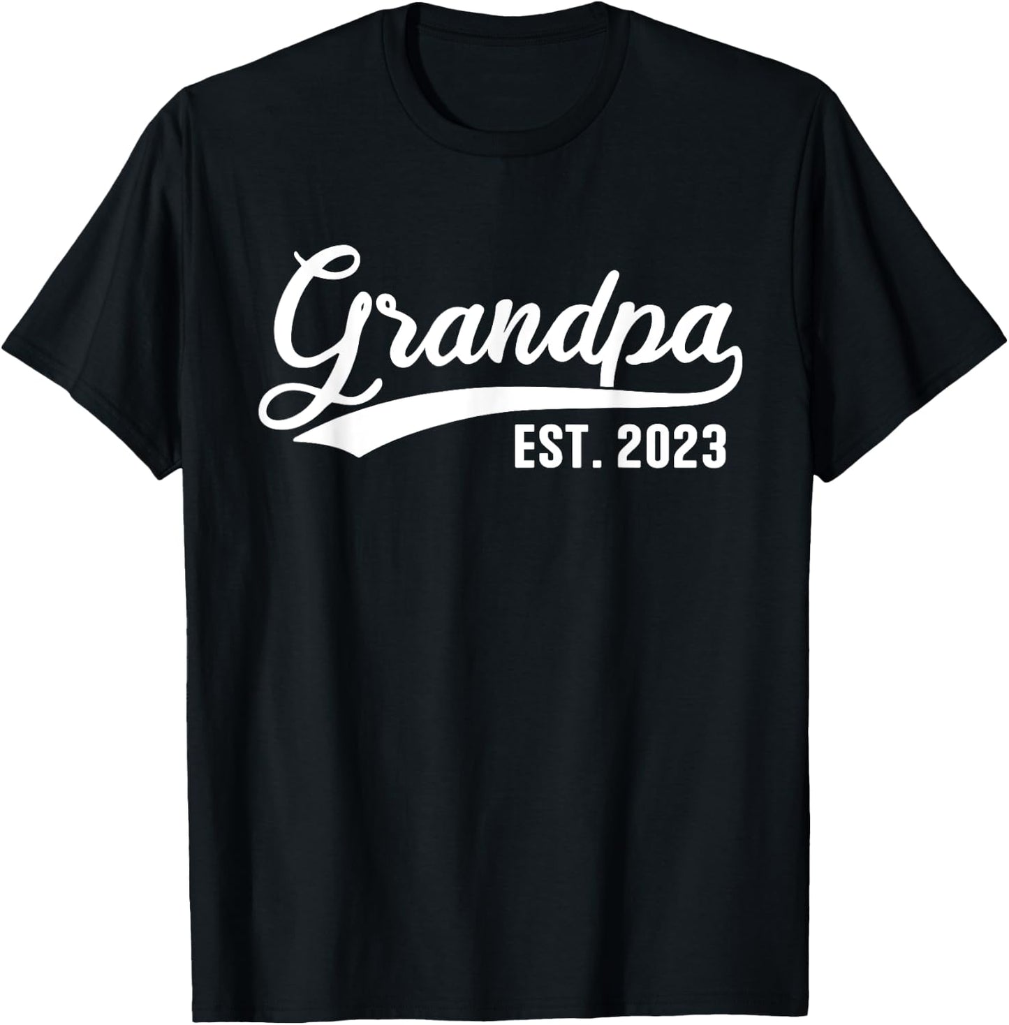 Grandpa 2023 Retro Grandpa Est 2023 T-Shirt - T-Shirt | Black