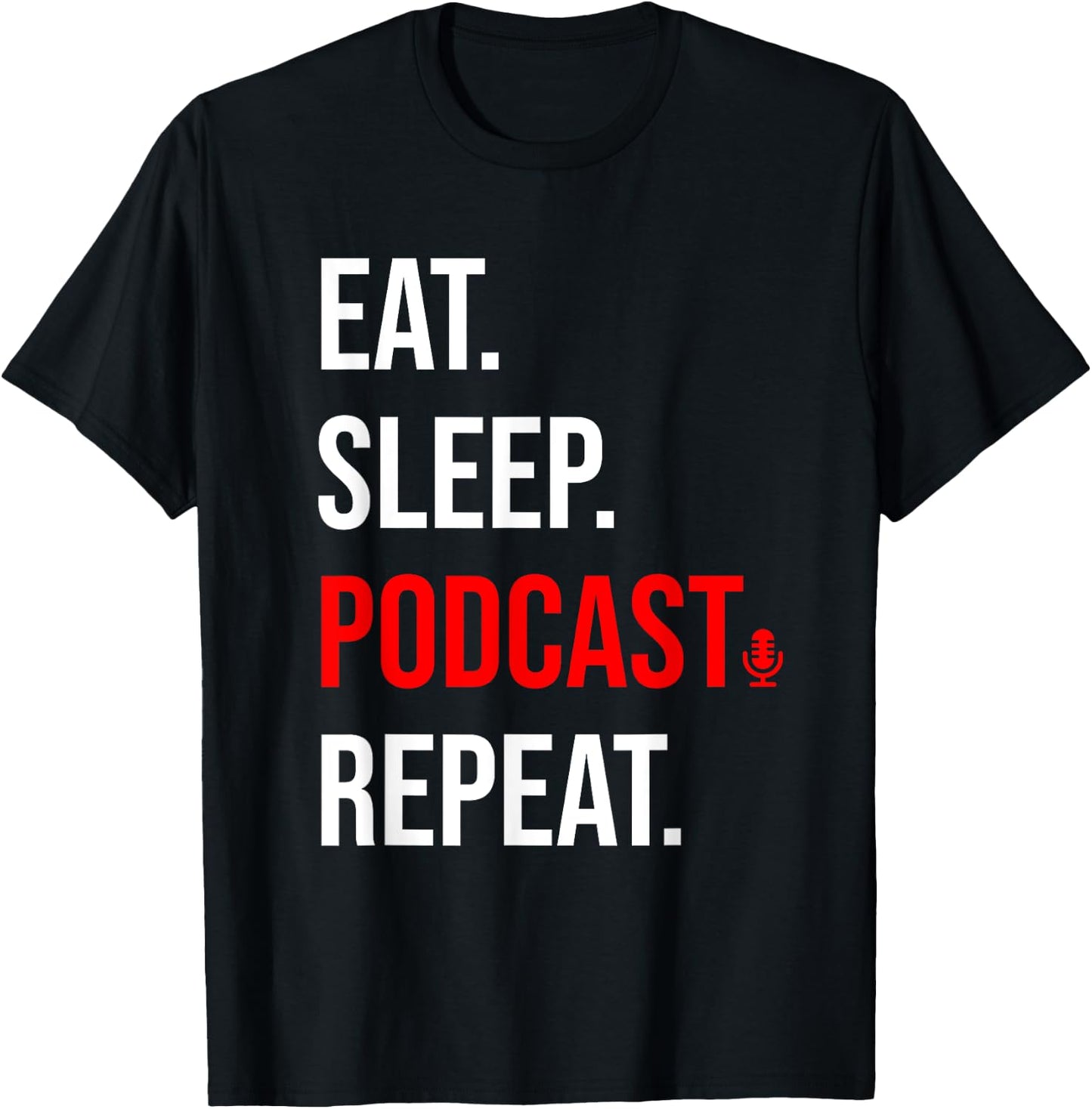 Funny Podcast Design Women Podcasting Disc Jockey T-Shirt - T-Shirt | Black