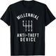 Millennial Anti-Theft Device - Car Guy Manual Shift Car T-Shirt - T-Shirt | Black