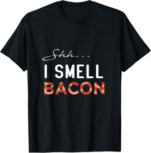 Shh I Smell Bacon International Bacon Day 2021 T-Shirt - T-Shirt | Black