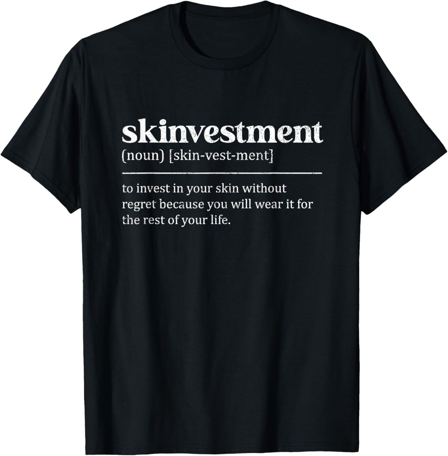 Vintage Skinvestment Noun Skincare Esthetician T-Shirt - T-Shirt | Black